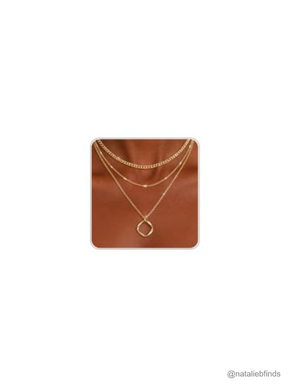 Layered 14k Gold Plated Necklace Stack with Cubic Zirconia Circle Pendant